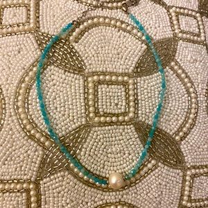 Cute turquoise and fresh water pearl necklace